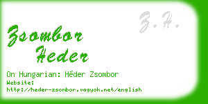 zsombor heder business card