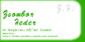 zsombor heder business card